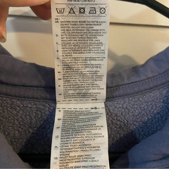 Adidas Sweatshirt Hooded with Side Pockets Size 1X Periwinkle - Picture 6 of 9